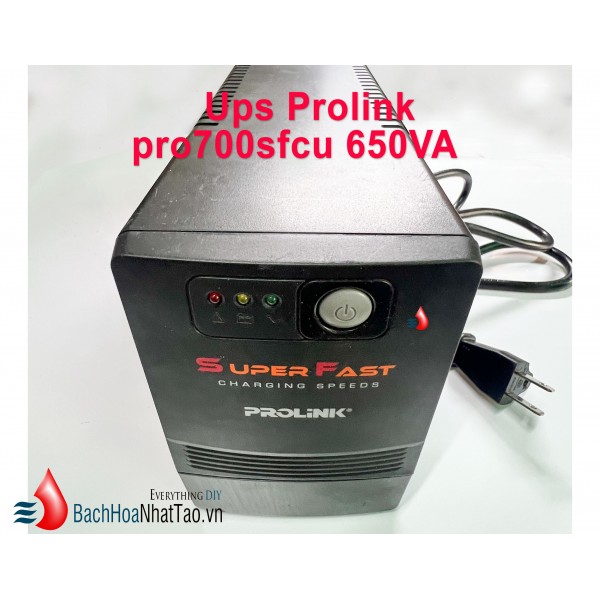Bộ lưu điện ups Prolink pro700 chưa bao gồm bình acqui