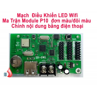 Card điều khiển LED Wifi Module P10 màu đơn - màu đôi ZH-5W2