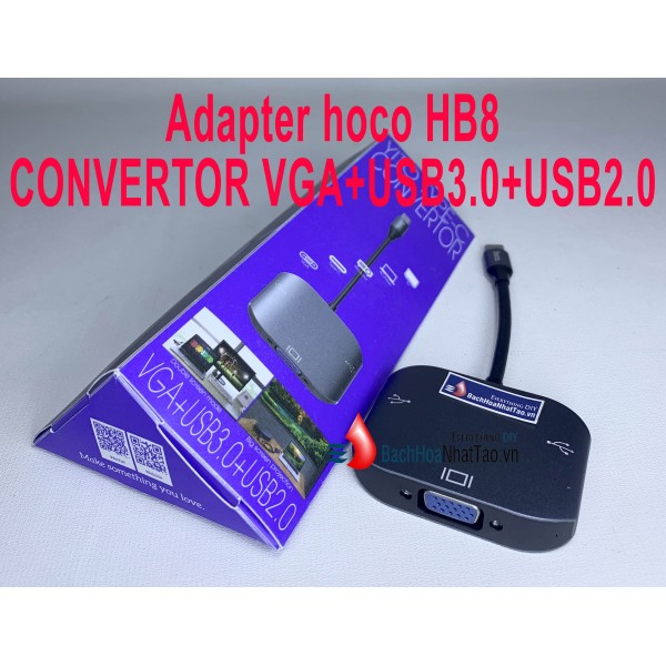 HOCO HB8 Type-C to VGA, USB3.0, USB 2.0
