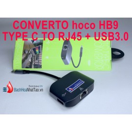 Hoco. HB9 Cổng Chuyển Đổi Type-C Sang RJ45+USB3.0