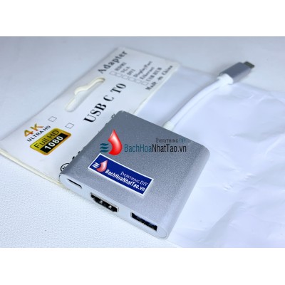 Bộ Adapter cáp chuyển Type-C sang HDMI 4k/USB/TypeC